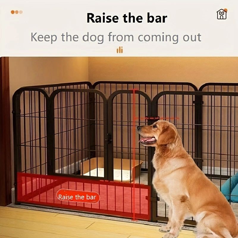 Wrought Iron Pet Fence: Modern Indoor Kennel & Isolation Door