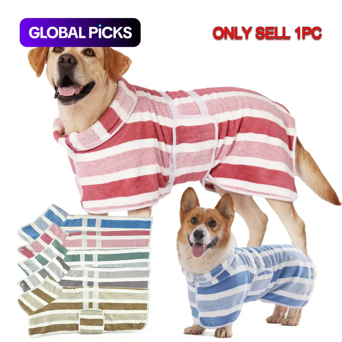 Quick-Drying Dog Bathrobe