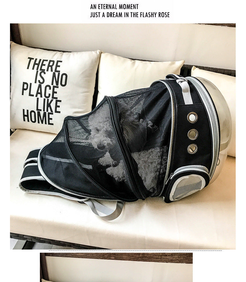 Breathable Bubble Pet Carrier Handbag | Portable Puppy & Rabbit Rucksack with Wide View