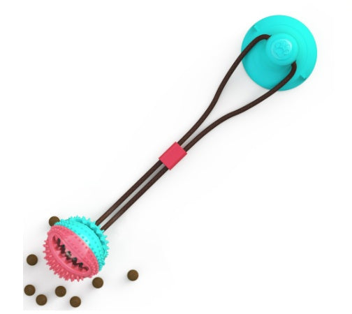 Silicon Suction Cup Dog Toy | Interactive Tug Ball for Chew, Bite & Tooth Cleaning