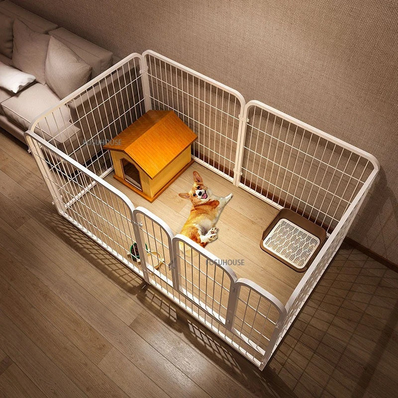 Wrought Iron Pet Fence: Modern Indoor Kennel & Isolation Door