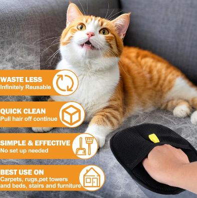 Double-Sided Pet Hair Removal Gloves